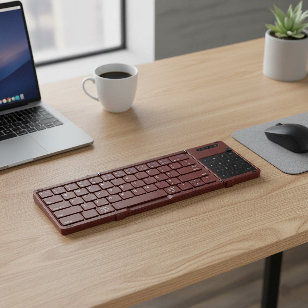 Wireless Portable Slim Smart Tri-Fold Bluetooth Keyboard