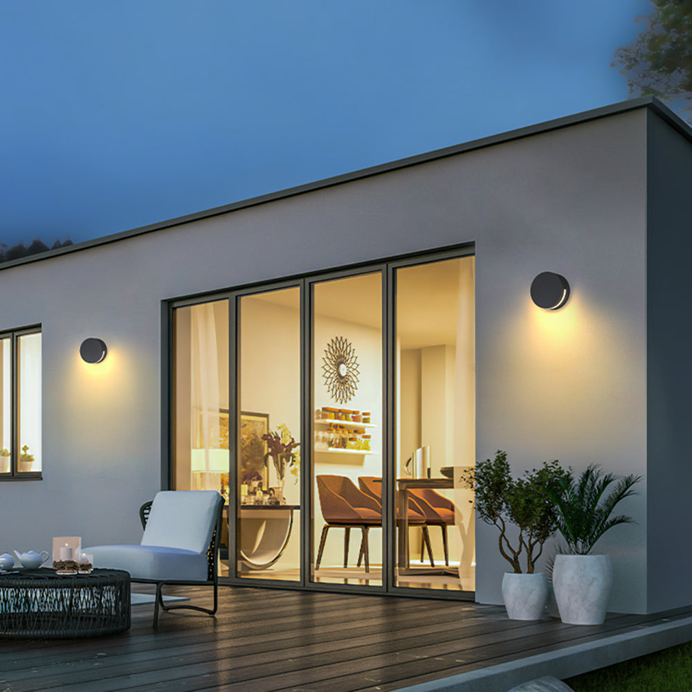 Modern Round Wall Lamp | IP65 Waterproof for Outdoor LED