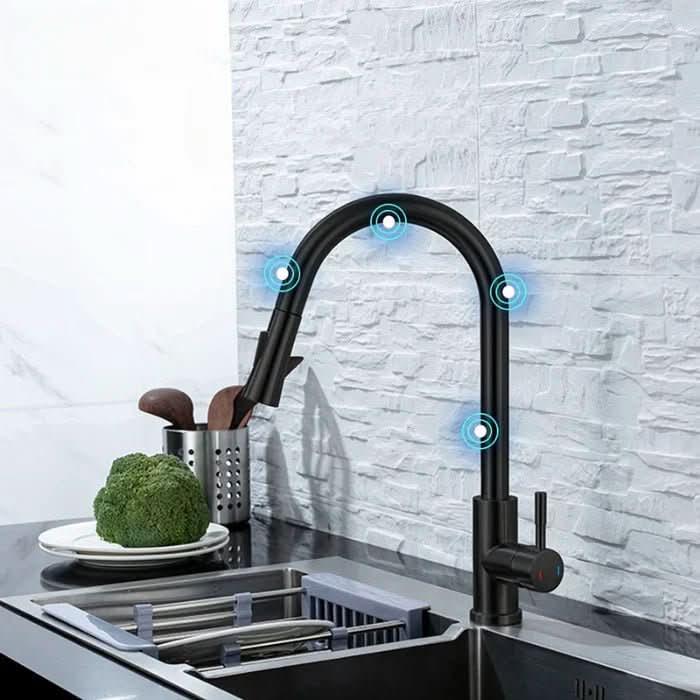 Smart Sensor Kitchen Faucet with Pull-Out Spout
