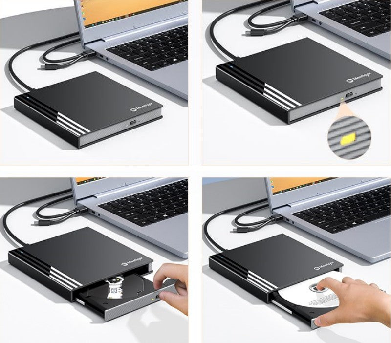 External USB DVD Burner With External CD Drive