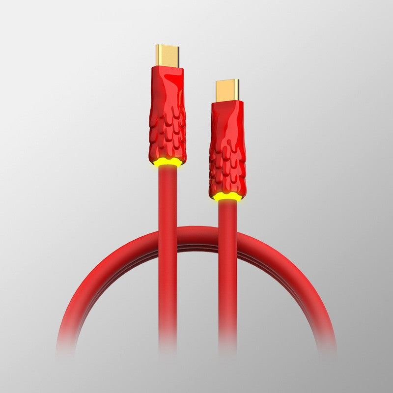 Liquid Silicone With Built-in Breathing Light Fast Charging Data Cable