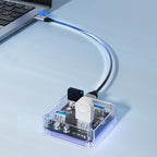 Transparent Minimalist 4-Port USB 3.0 Expansion Dock