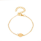 Dainty Chain Letter Initial Charm Bracelet