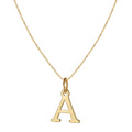 14k Minimal Serif Initial Necklace