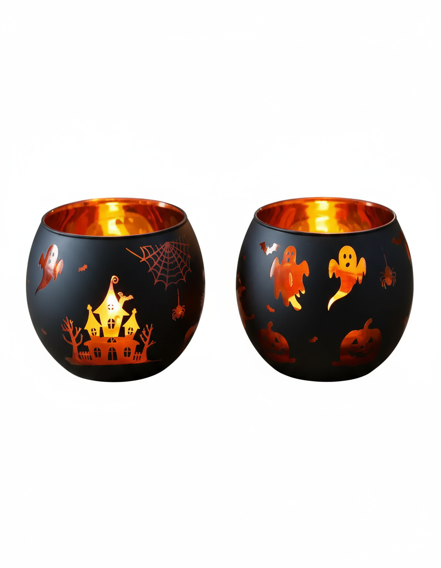 Halloween Candle Holder Set | Decorative Table Decoration