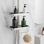 Aluminum Shower Shelf Without Drilling | Practical Shower Tray
