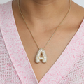 Chunky Bubble Diamond Dazzle Initial Necklaces