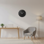 Modern Wall Clock Black | Timeless Wall Decoration 30 cm
