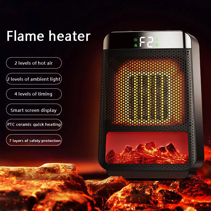 1500W Portable Electric Heater PTC Heating Fan Mini Space Heater