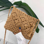 Woven Shoulder Bag for Women – Summer Boho Style