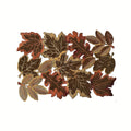 HarvestLeaf Table Runner | Embroidered Maple Leaf Design | Autumn Decor in Country Style