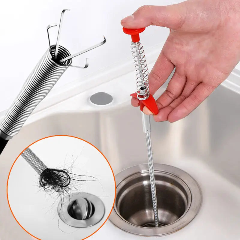Drain cleaning tool with effortless four-claw design