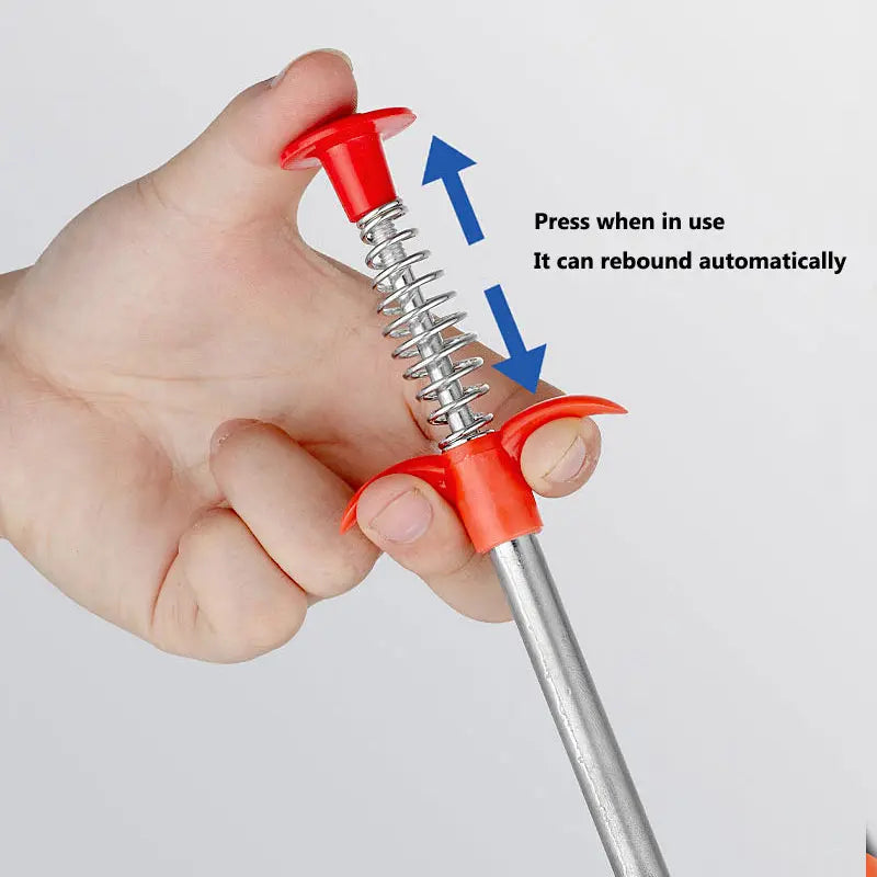 Drain cleaning tool with effortless four-claw design