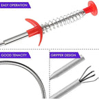 Drain cleaning tool with effortless four-claw design