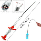Drain cleaning tool with effortless four-claw design