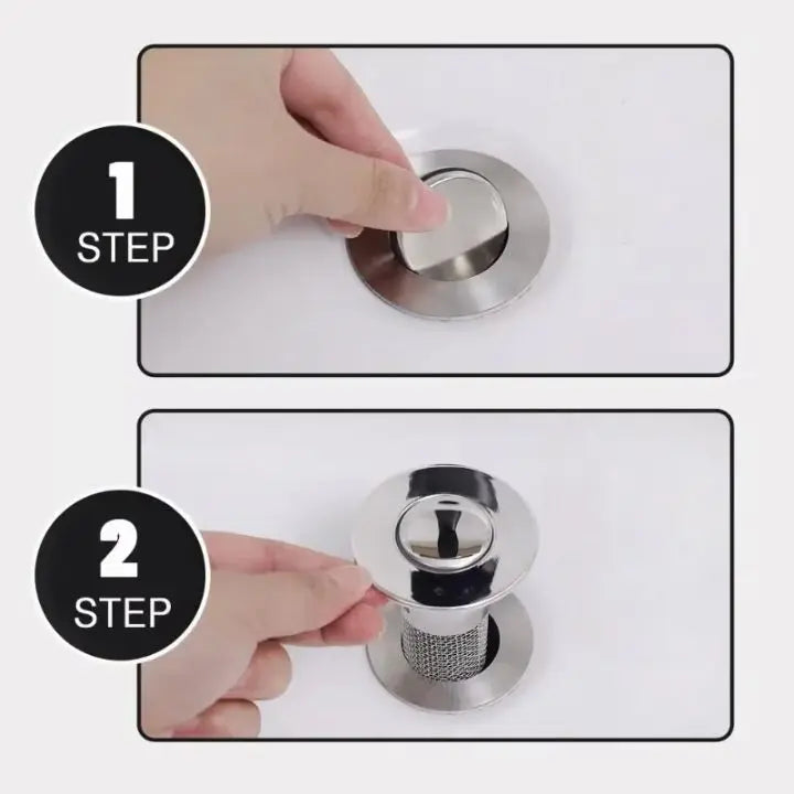 Drain strainer against clogging with pop-up function