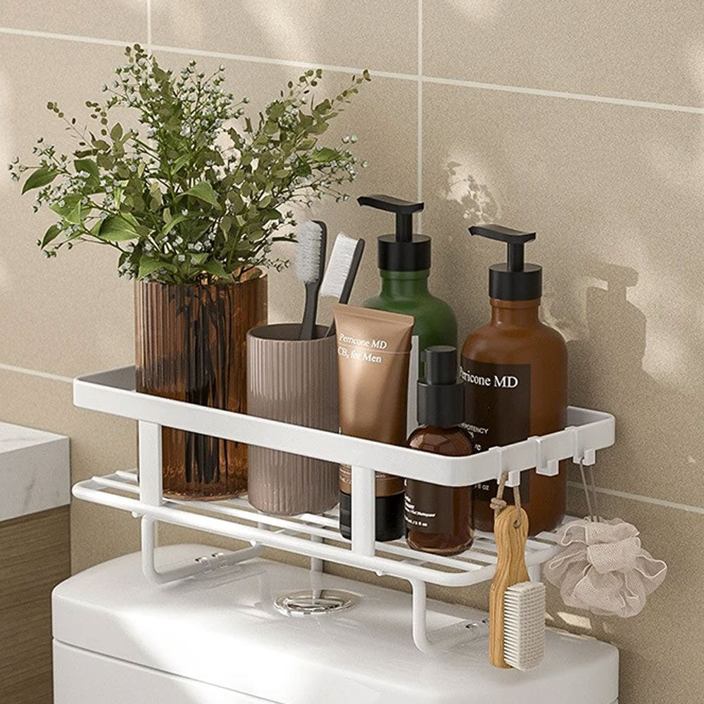 AboveRack | Bathroom Shelf Black No Drilling Narrow