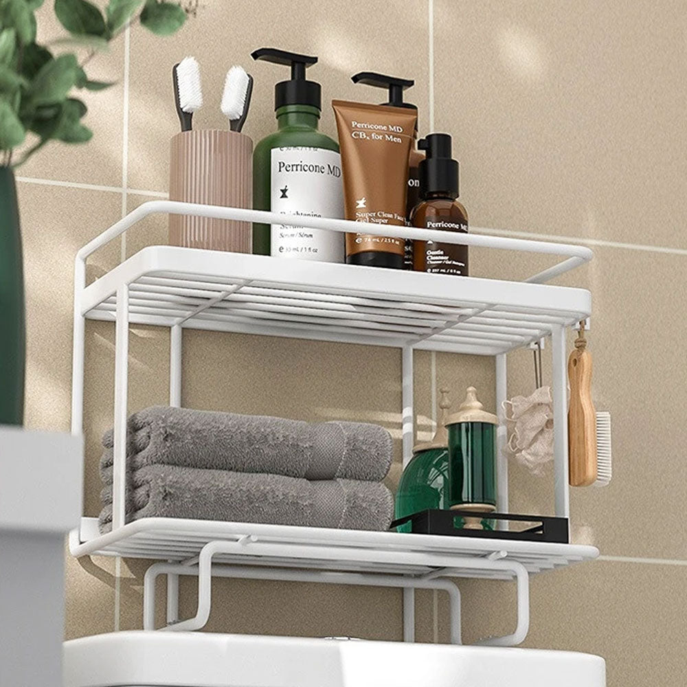 AboveRack | Bathroom Shelf Black No Drilling Narrow