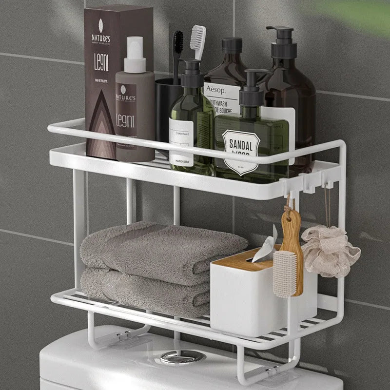 AboveRack | Bathroom Shelf Black No Drilling Narrow