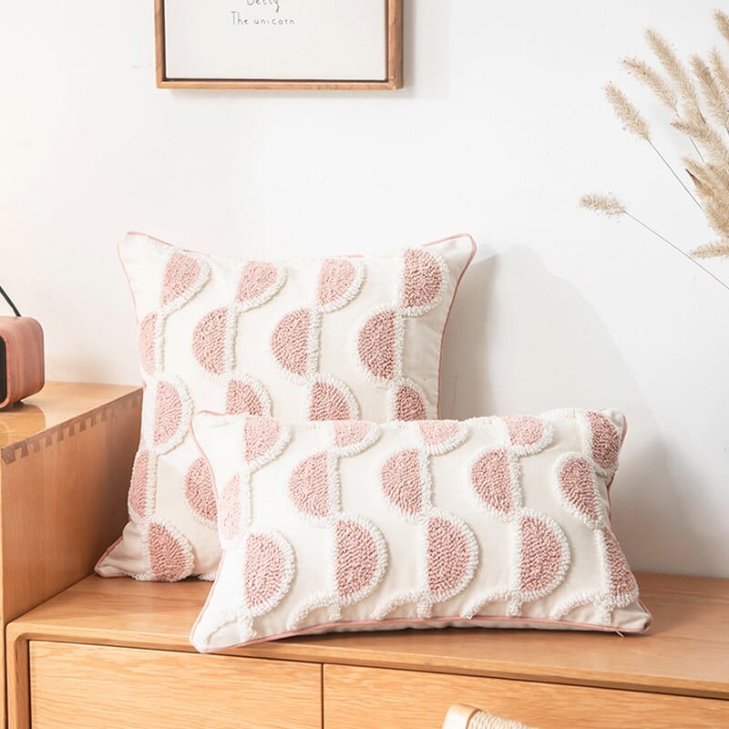 Abstract Loop-Tufted Pillow