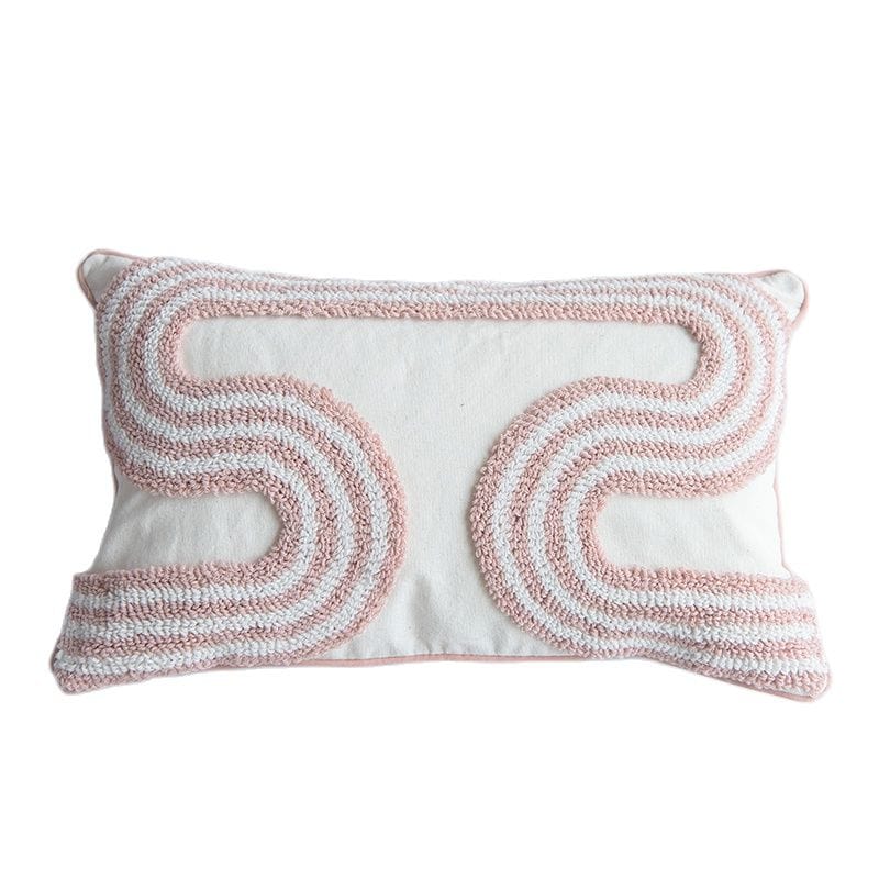 Abstract Loop-Tufted Pillow