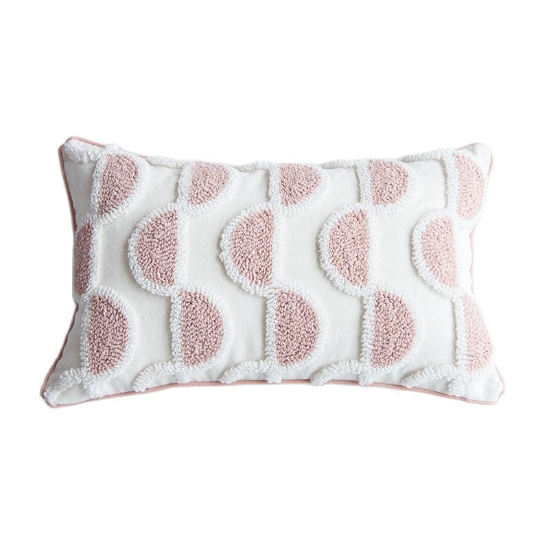 Abstract Loop-Tufted Pillow