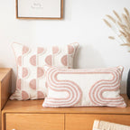 Abstract Loop-Tufted Pillow