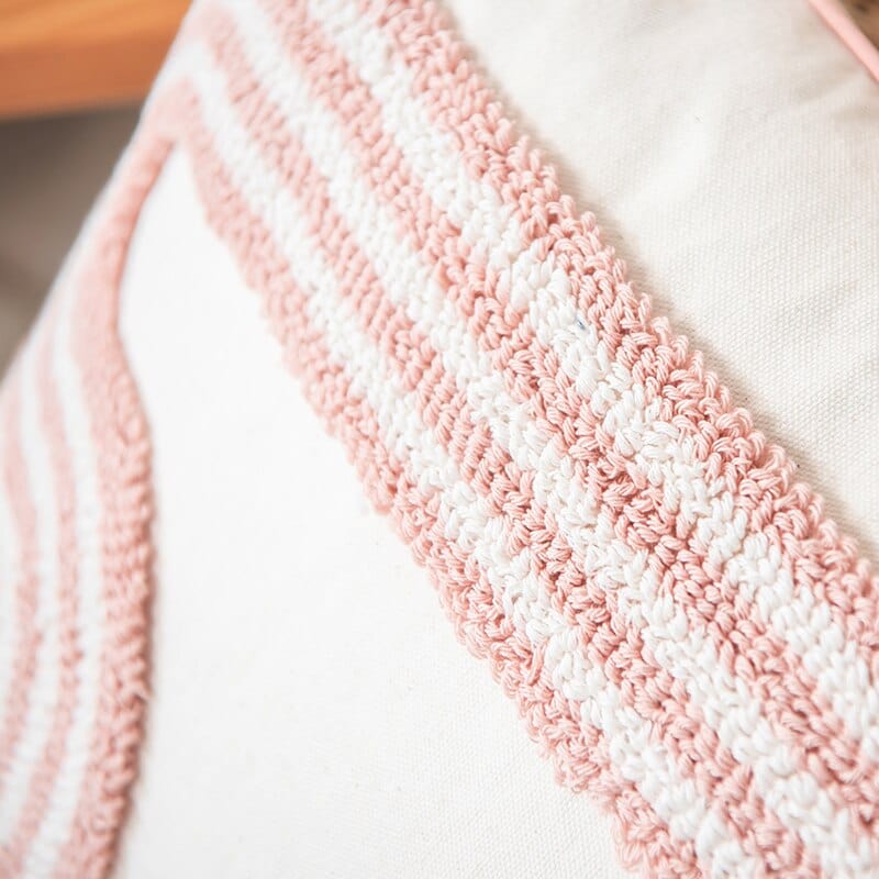 Abstract Loop-Tufted Pillow