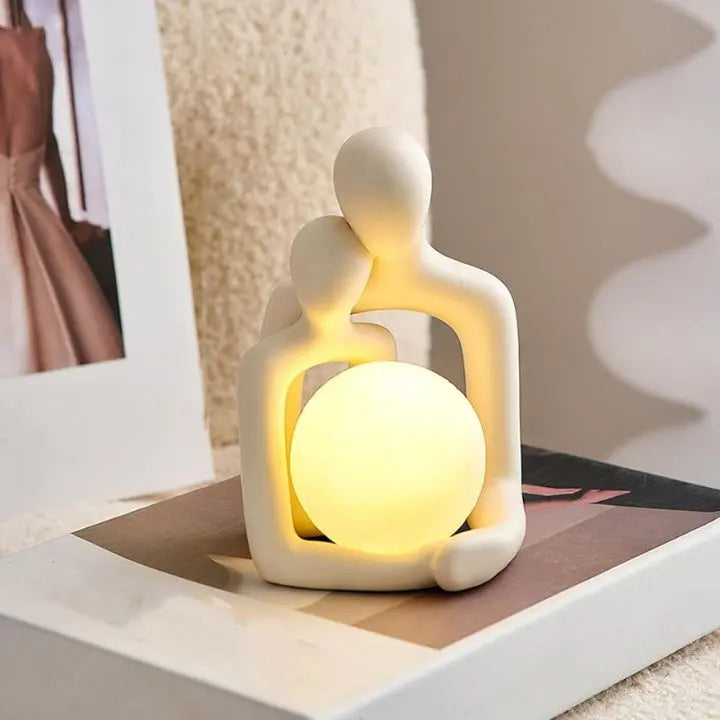 Abstract Pair Ceramic Lamp