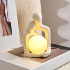 Abstract Pair Ceramic Lamp