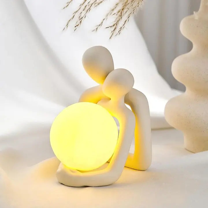 Abstract Pair Ceramic Lamp