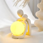 Abstract Pair Ceramic Lamp