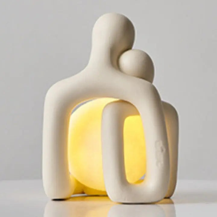 Abstract Pair Ceramic Lamp