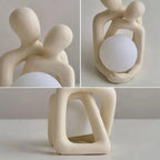 Abstract Pair Ceramic Lamp