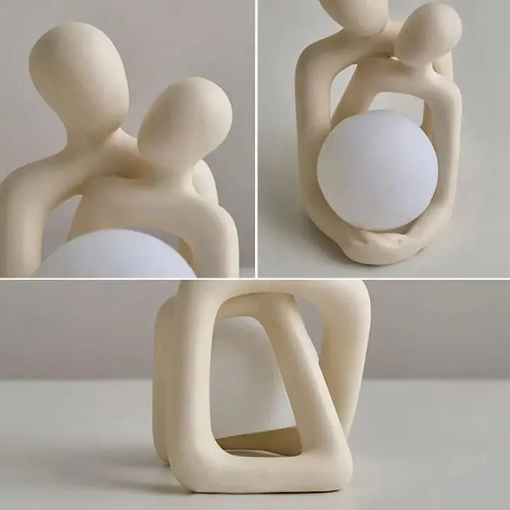 Abstract Pair Ceramic Lamp