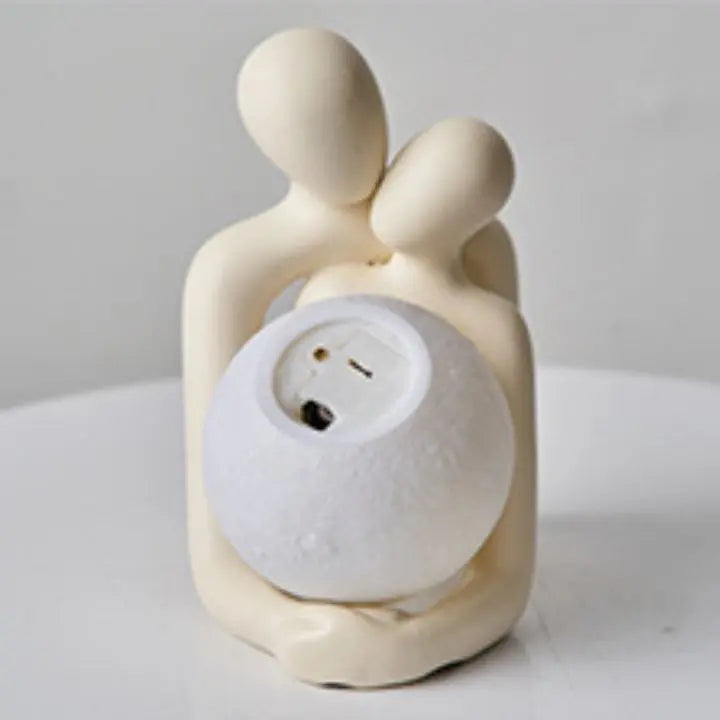 Abstract Pair Ceramic Lamp