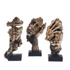 Abstract Golden Sculpture in Scandinavian Design