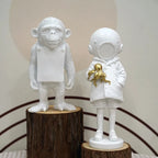 Dropshipping Banksy Sculpture Collection Flower Thrower Statue Pop Art Modern Balloon Girl Figurine Office Home Decoration