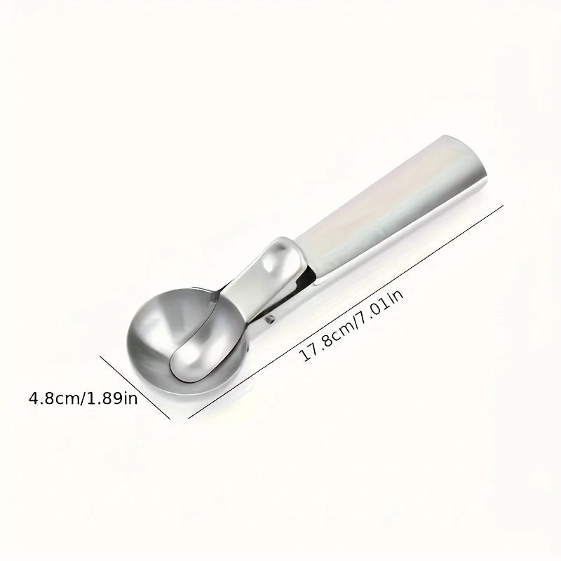 Scoop Ice Cream Scoop Stainless Steel | Robust & Dishwasher Safe | For small & large scoops | Smooth Handle
