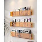 ClearLine – Stylish Acrylic Wall Shelf for Magazines
