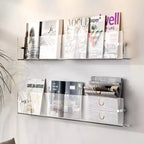 ClearLine – Stylish Acrylic Wall Shelf for Magazines