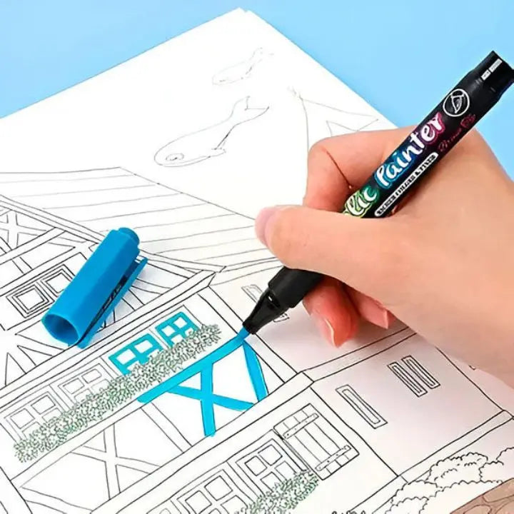 Acrylic Marker Set (12 Colors) – Waterproof for Art & DIY