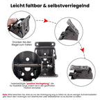 Self-locking 90° folding hinges