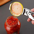 Multifunctional jar and bottle opener for easy opening