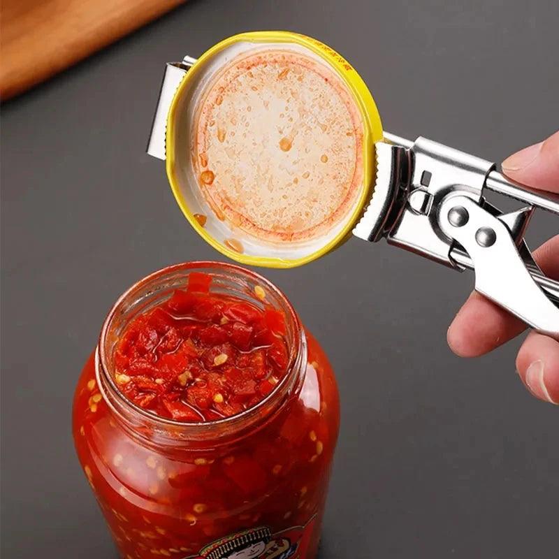 Multifunctional jar and bottle opener for easy opening