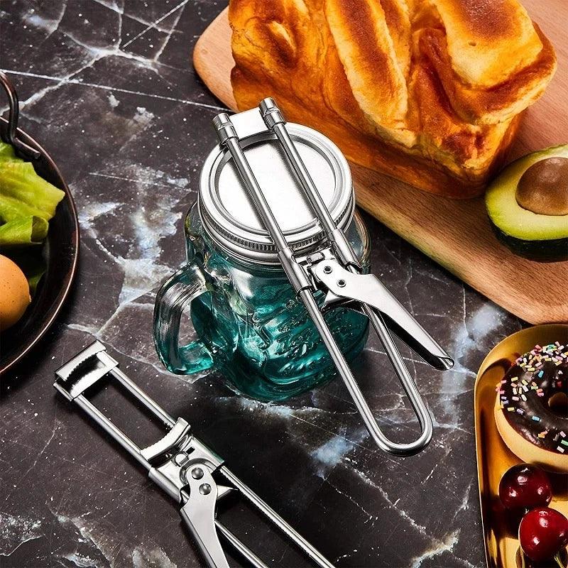 Multifunctional jar and bottle opener for easy opening