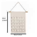 Cotton Advent Calendar with 24 Pockets – Sustainable & Reusable Christmas Decoration