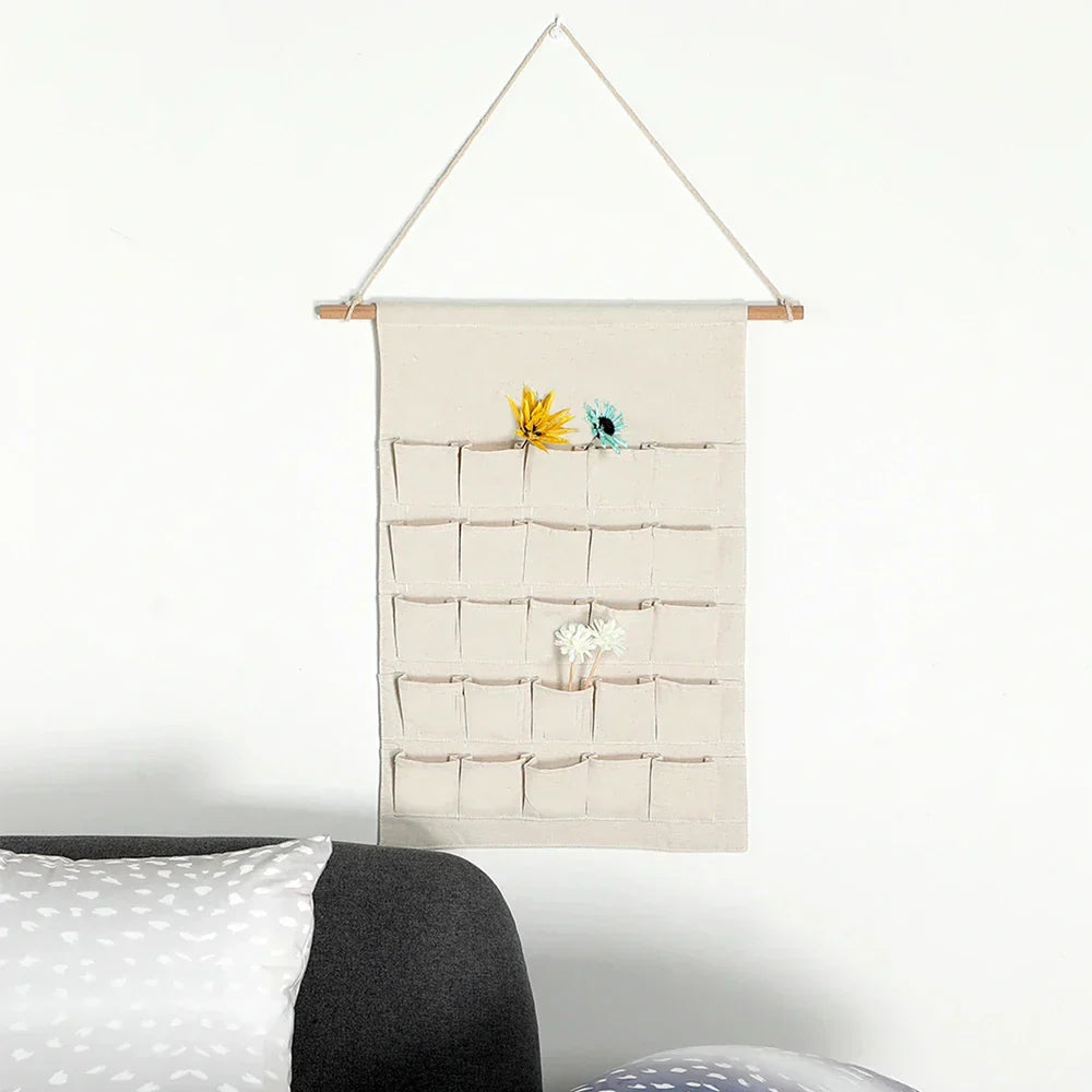Cotton Advent Calendar with 24 Pockets – Sustainable & Reusable Christmas Decoration