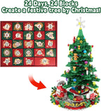 Luminova Adventskalender Kinderen – Bouwsteen Kerstboom met 24 Verrassingen & LED-Verlichting, Creatief & Educatief Speelplezier