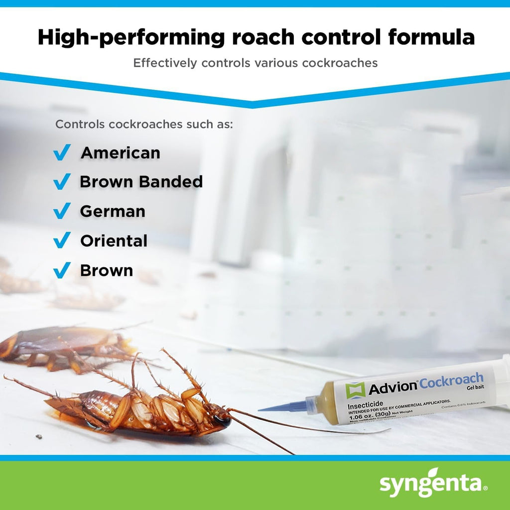 Advion Cockroach Gel Bait, Cockroach Eliminator, Non-Toxic Pest Control, Pest Management